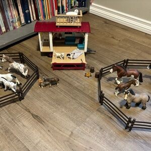 Schleich Camping and Horse set